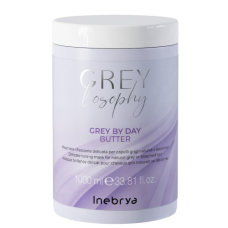 Маска тонуюча для натурального сивого та блондованного волосся Inebrya Grey By Day Butter 1000 мл