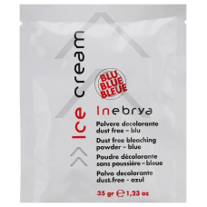 Запаска синій пудри для знебарвлення Inebrya Dust Free Bleaching Powder Blue, 35 гр