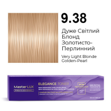 Демі-перманентна крем-фарба для волосся Master LUX ELEGANCE TONER 9.38 Дуже Світлий Блонд Золотисто-Перлинний 100 мл