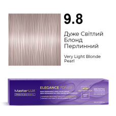Демі-перманентна крем-фарба для волосся Master LUX ELEGANCE TONER 9.8 Дуже Світлий Блонд Перлинний 100 мл