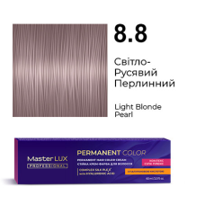 Стійка крем-фарба для волосся 8.8 Світло-Русявий Перлинний Master LUX 60 мл