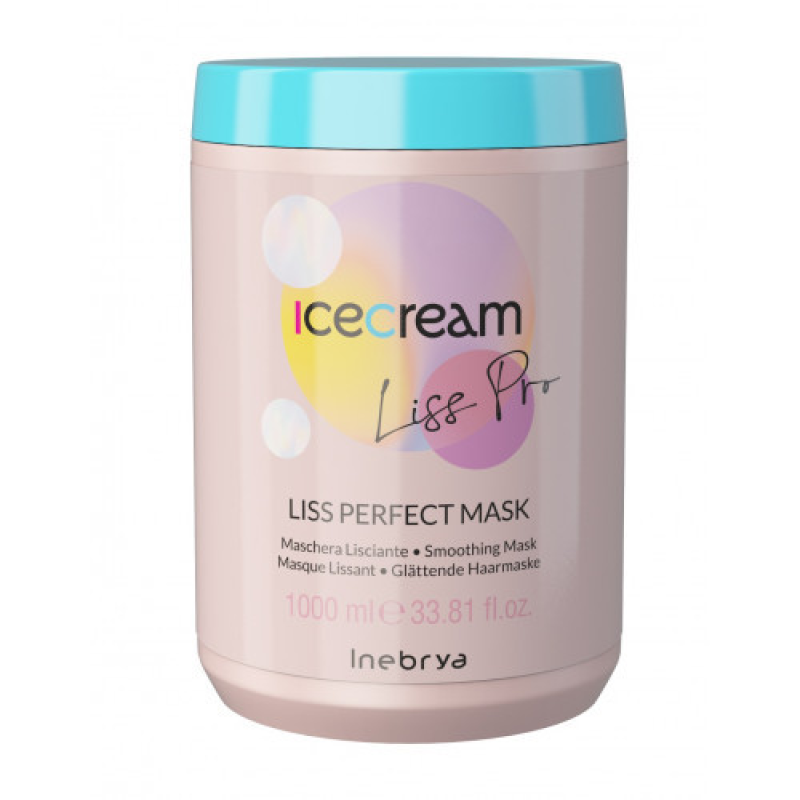Маска розгладжувальна жорстке та пухнасте волосся Inebrya Ice Cream Liss Perfect Mask 1000 мл