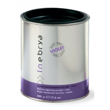 Запаска фіолетової знебарвлюючої пудри Inebrya Dust Free Lightening Powder Violet 500 гр