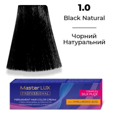 Стійка крем-фарба для волосся 1.0 Чорний натуральний Master LUX 60 мл
