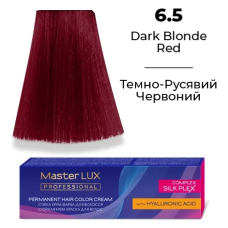 Стійка крем-фарба для волосся 6.5 Темно-русявий червоний Master LUX 60 мл