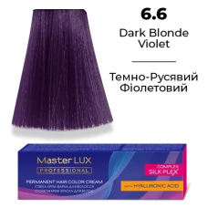 Стійка крем-фарба для волосся 6.6 Темно-русявий фіолетовий Master LUX 60 мл