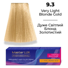 Стійка крем-фарба для волосся 9.3 Дуже світлий блонд золотистий Master LUX 60 мл