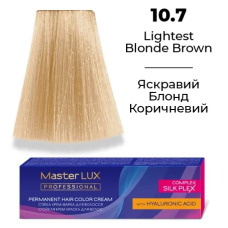 Стійка крем-фарба для волосся 10.7 Яскравий Блонд Коричневий Master LUX 60 мл