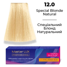 Стійка крем-фарба для волосся 12.0 Спеціальний Блонд Натуральний Master LUX 60 мл