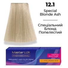 Стійка крем-фарба для волосся 12.1 Спеціальний Блонд Попелястий Master LUX 60 мл