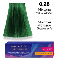 Стійка крем-фарба для волосся 0.28 Мікстон матово-зелений Master LUX 60 мл